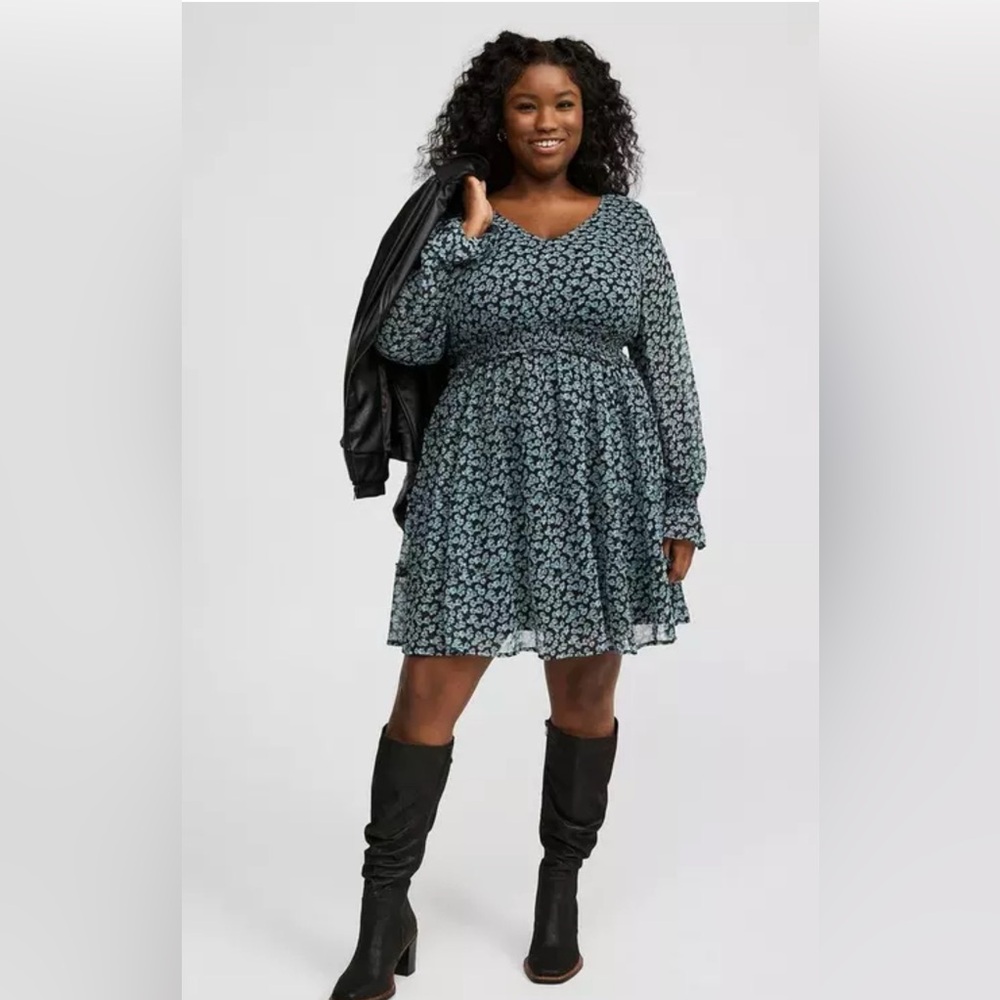 Torrid Mini Lurex Chiffon Tiered Dress - 3